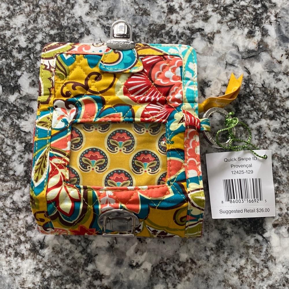 Vera Bradley Quick Swipe ID holder/case. Retired Provençal. BNWT.
